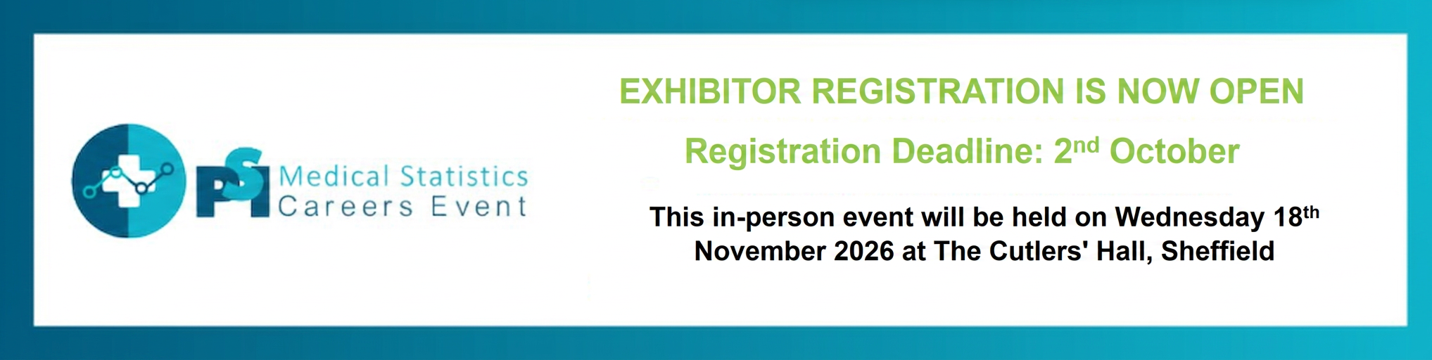 Exhibitor Registration Banner 2026 - is open